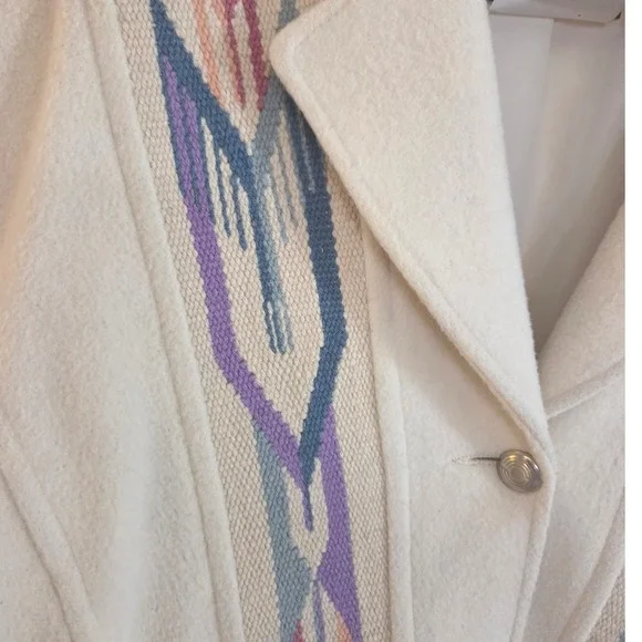 Vintage Pioneer Wear Golden Collection Handwoven‎ Chimayo Cropped Wool  Jacket - Picture 5 of 11